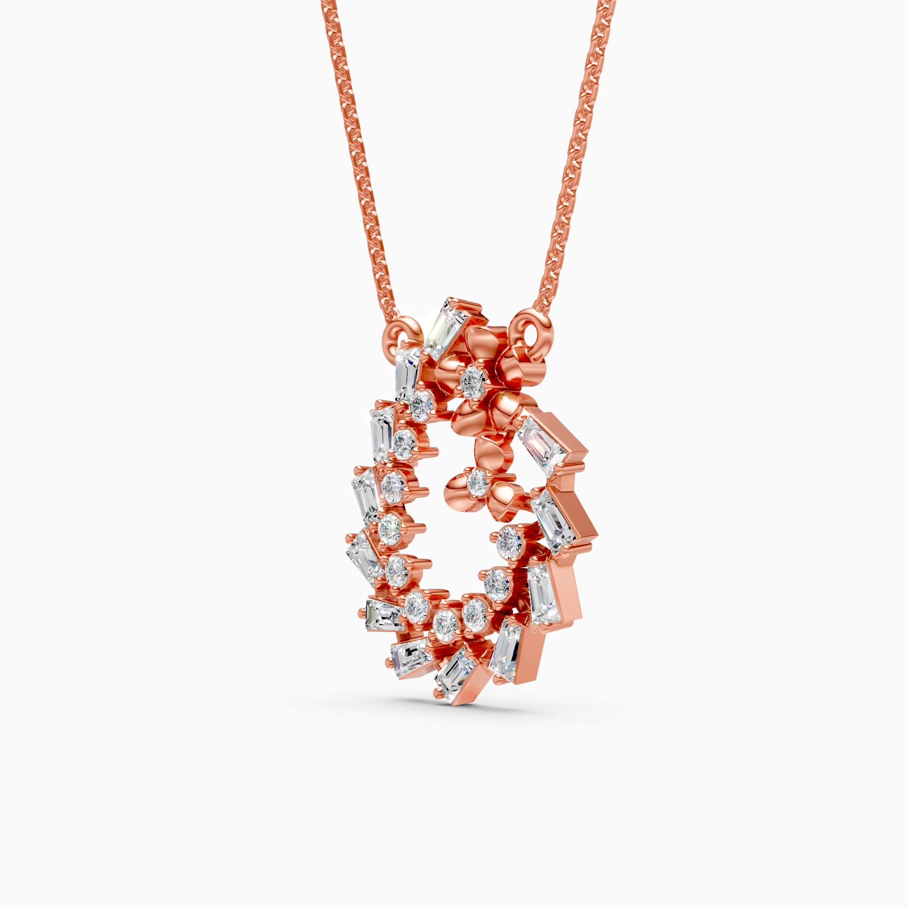 Intricate Spiral Lab Grown Diamond Pendant
